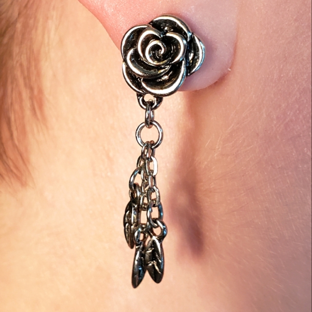 20g, Unisex, [SINGLE Earring] Rose Dangle